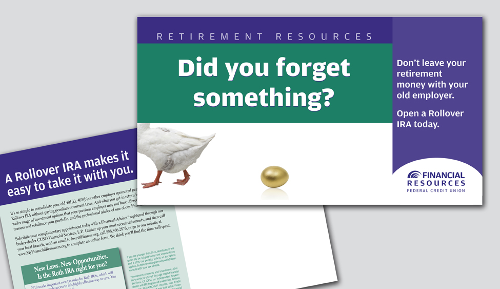 Direct mail for Financial Resources